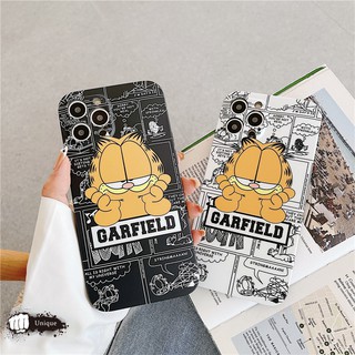 Ốp Điện Thoại Silicon Chống Sốc Bảo Vệ Toàn Diện In Hình Anime Garfield Cho Apple 11Pro 11 xsmax 8plus 7plus xr/xs i12