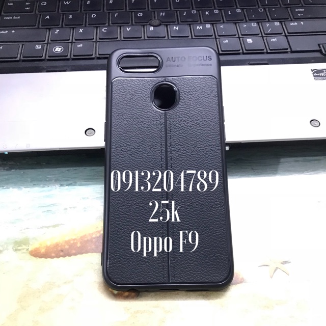Ốp lưng oppo F9 giả da chống sốc auto focus