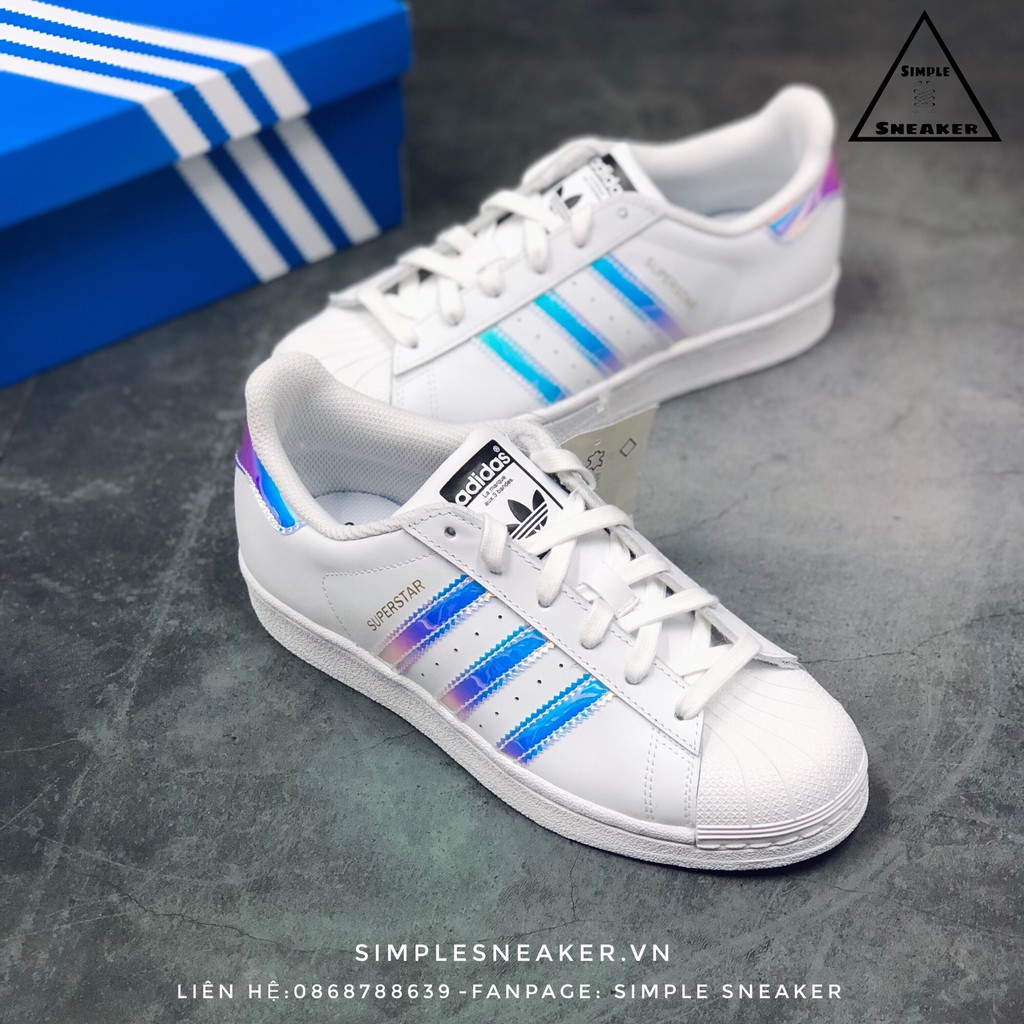 Giày Superstar Nữ 🔴FREESHIP🔴 Giày Adidas Chính Hãng- Adidas Superstar Hologram Nữ Chuẩn Auth [AQ6278]