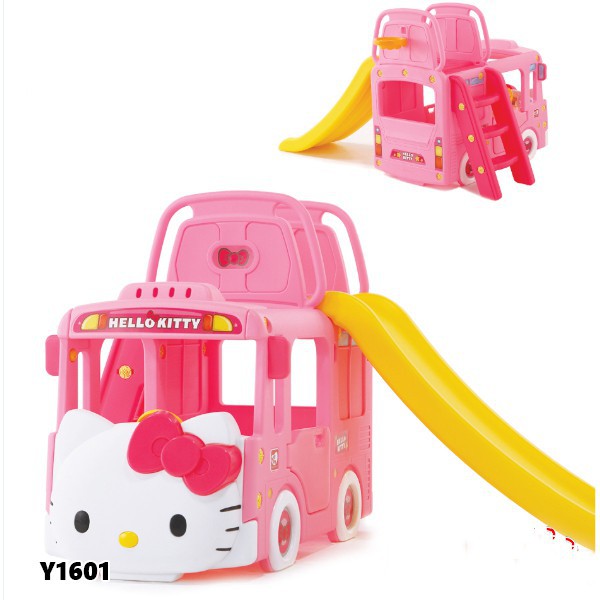 Bể bóng cầu trượt Hàn Quốc xe Bus Hello Kitty 3 trong 1 BBTGlobal Y1601