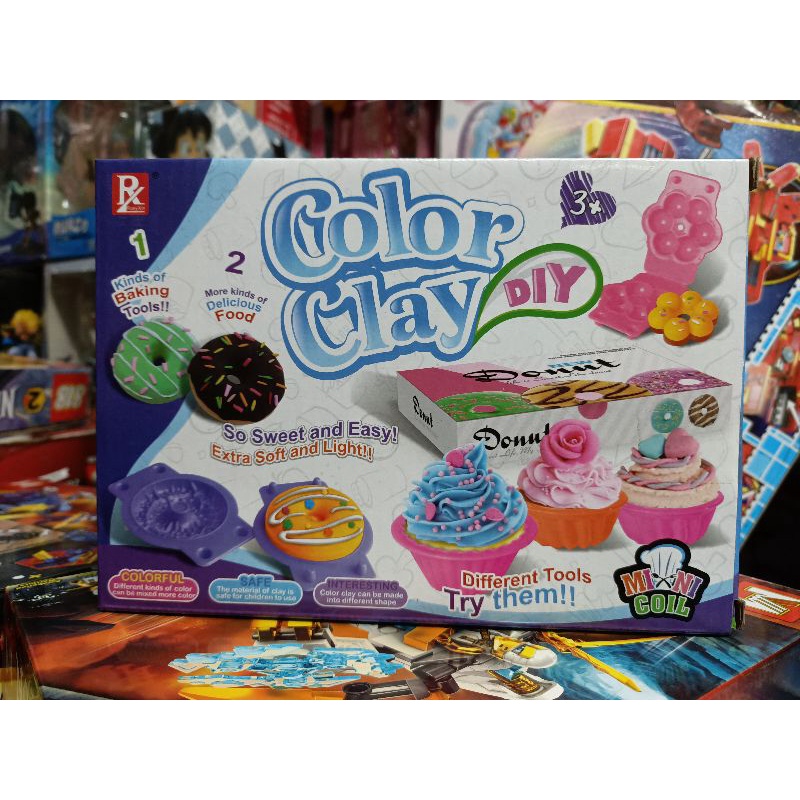728B-2 Hộp đồ chơi Đất nặn làm kem và các loại bánh ngọt Color Clay Diy