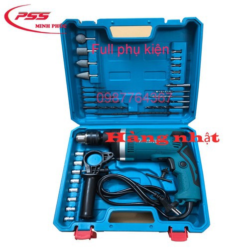 MÁY KHOAN BÚA MAKITA HP 1630 CÔNG SUẤT 710W SỬ DỤNG MŨI KHOAN 16MM, VALI NHỰA SIÊU BỀN