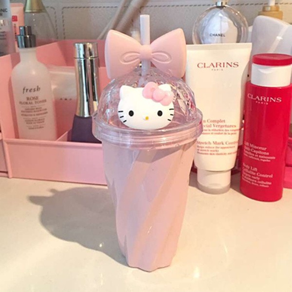 Bình Nước Có Ống Hút Hình Hello Kitty Dễ Thương Sáng Tạo | BigBuy360 - bigbuy360.vn