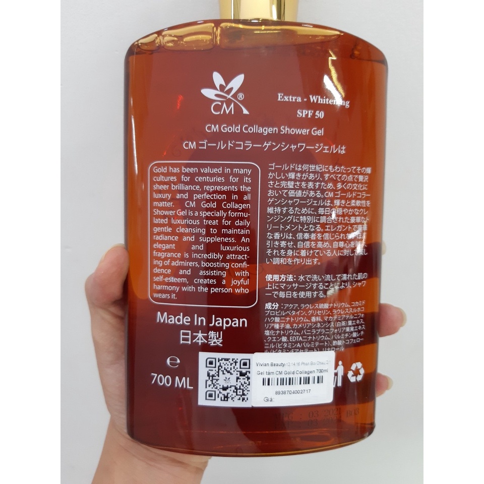 Gel tắm CM Gold Collagen 700ml (MP7841)