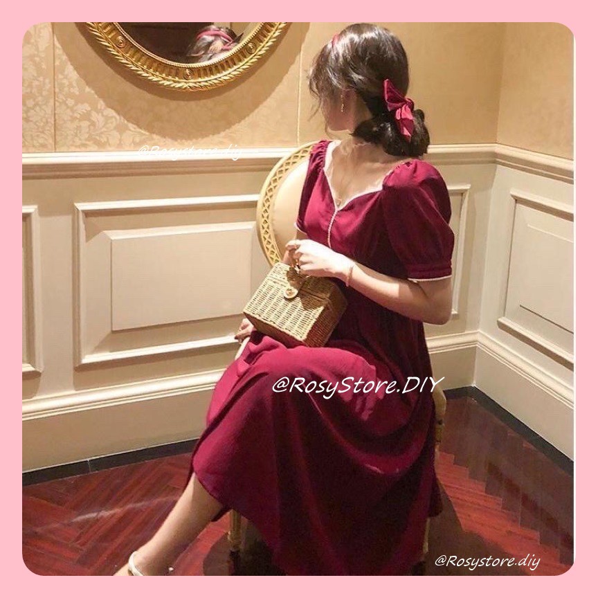 [Ảnh thật] KẸP NƠ TIỂU THƯ LỤA SATIN TÔNG HỒNG SANG TRỌNG- KẸP TÓC HÀN QUỐC PHỤ KIỆN NỮ GIÁ RẺ ĐẸP