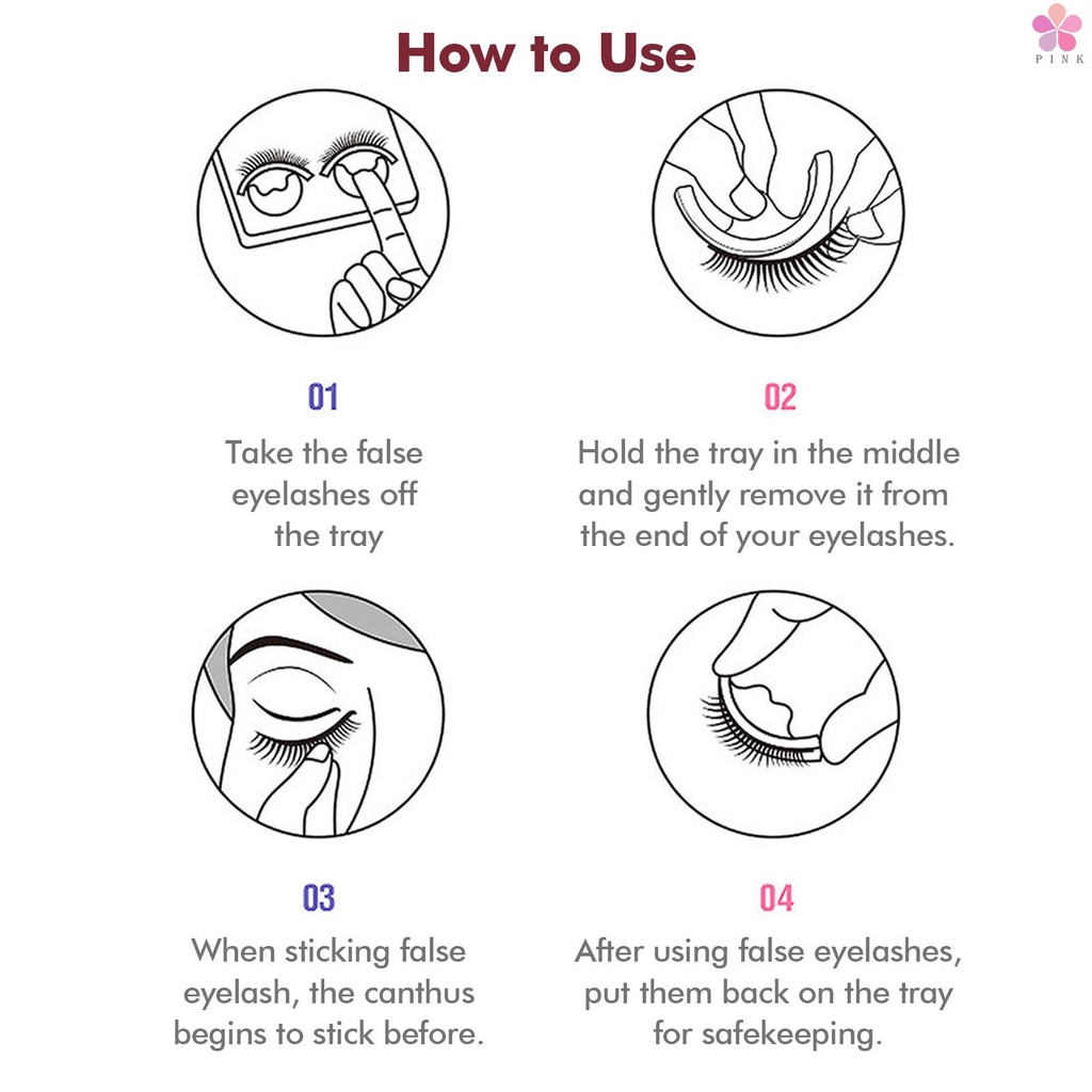 [Hàng mới về] Cặp lông mi giả 3D dài cong tự dính kèm hộp đựng tiện lợi  | BigBuy360 - bigbuy360.vn