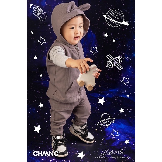 Chaang áo gile có mũ Chaang Cosmos giữ ấm cho bé AW22D13