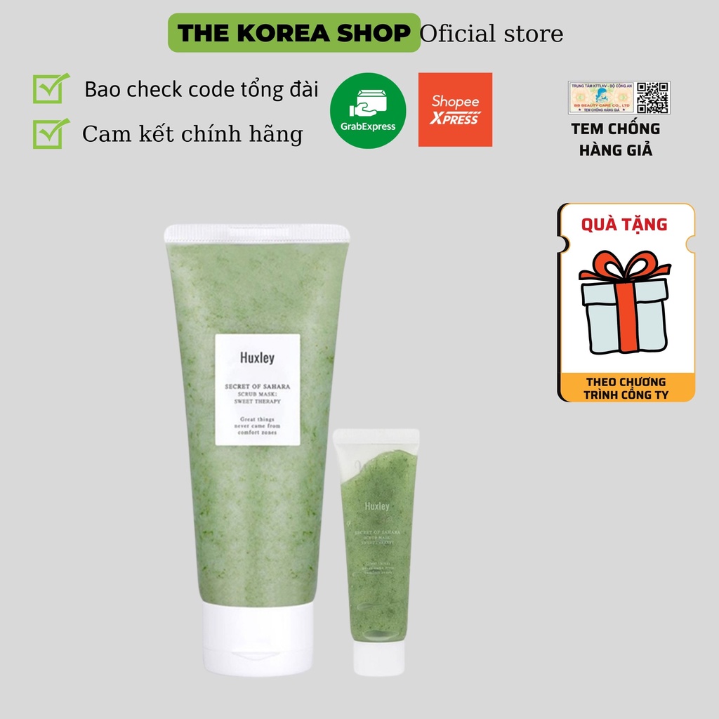 Huxley - Tẩy Tế Bào Chết Huxley  Mặt Xương Rồng - Mặt Nạ Tẩy Da Chết Secret Of Sahara Scrub Mask Hàn Quốc 120gr