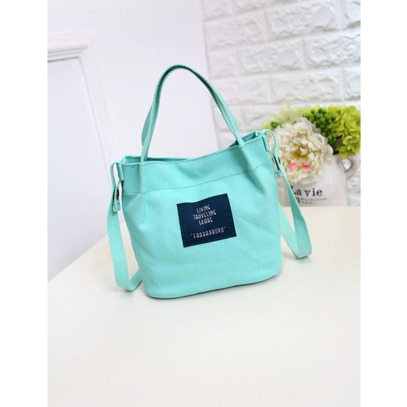 Túi Xách Vải Canvas Cỡ Nhỏ Thời Trang Xinh Xắn Cho Nữ IELGY