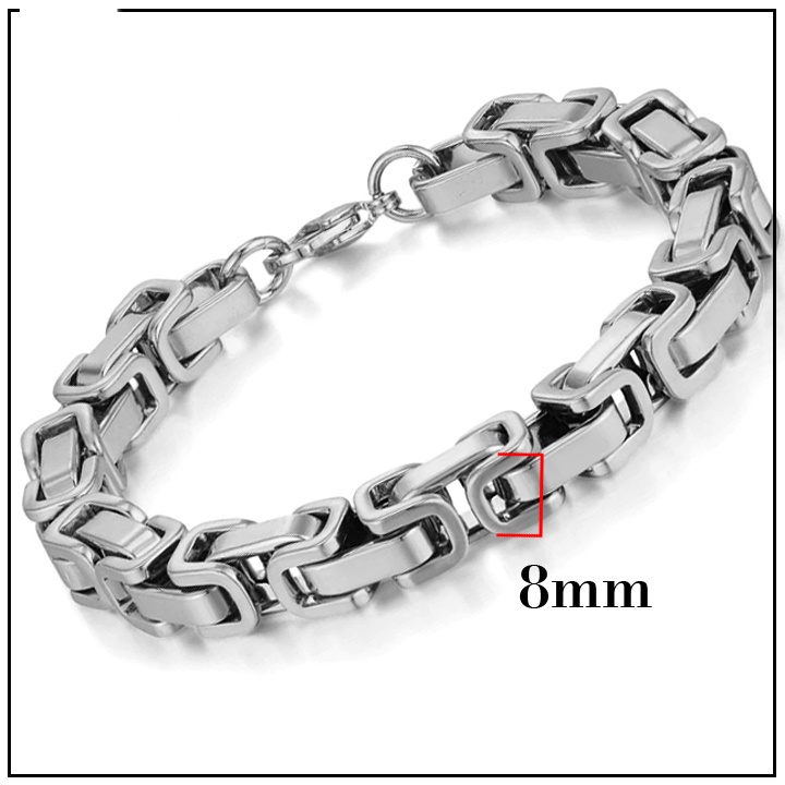Lắc tay nam inox chất liệu thép không gỉ phong cách cá tính đầy mạnh mẽ