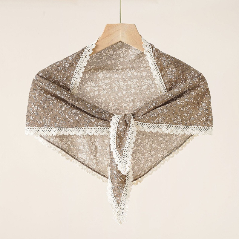 Khăn Choàng Ren Tam Giác In Họa Tiết Hoa Phong Cách Bohemian Dành Cho Nữ