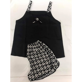 Bộ lụa Satin hai dây mặc nhà