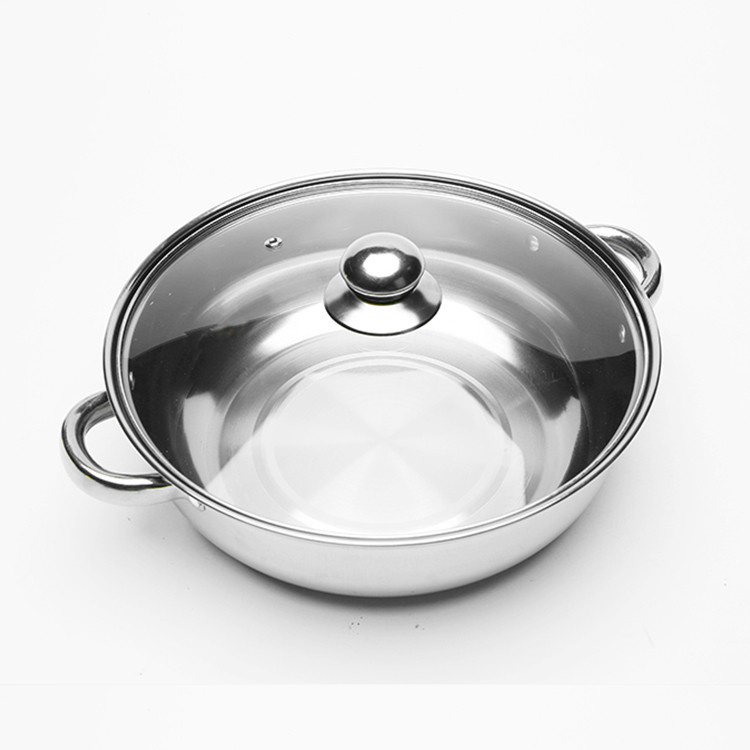 Nồi lẩu liền mini đa năng 28cm INOX SÁNG BÓNG