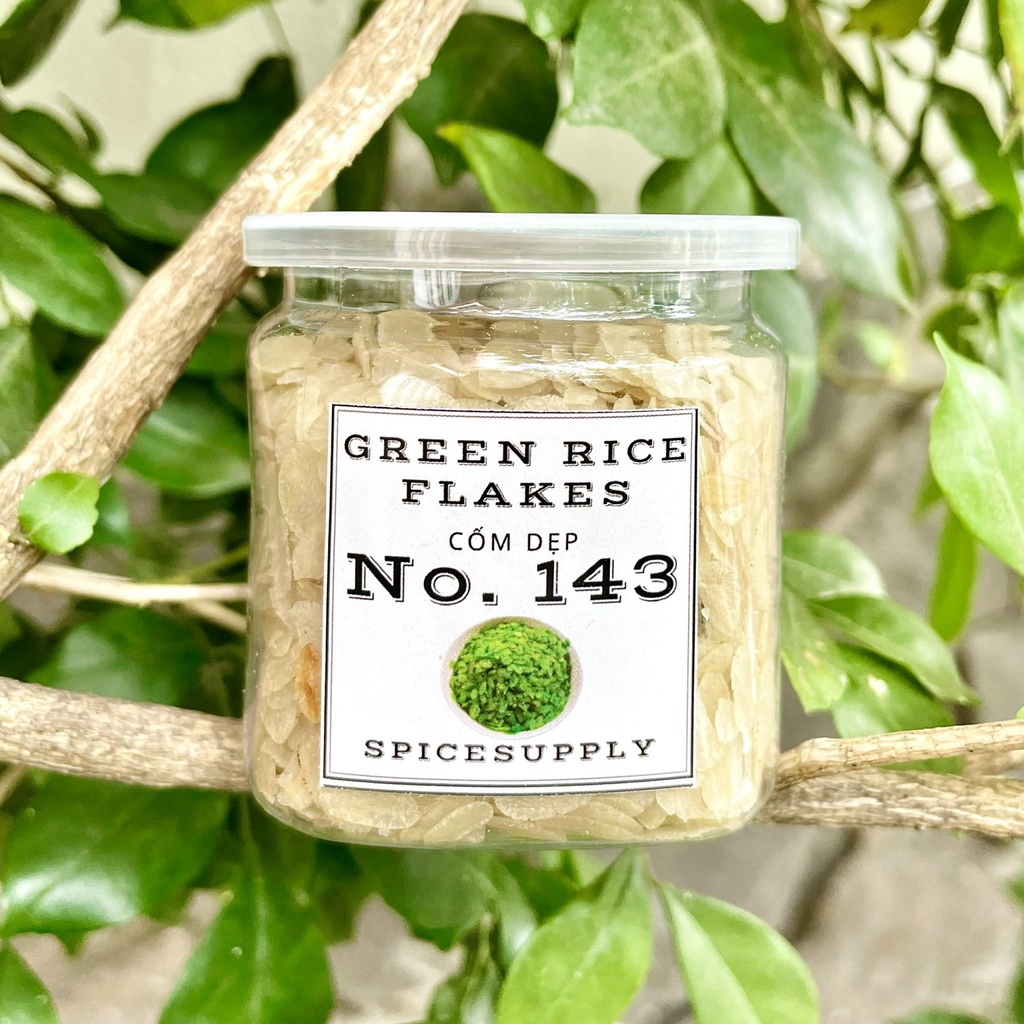 Green Rice Flakes - Cốm dẹp SPICESUPPLY Việt Nam nguyên chất thơm ngon đặc biệt Hũ 70g