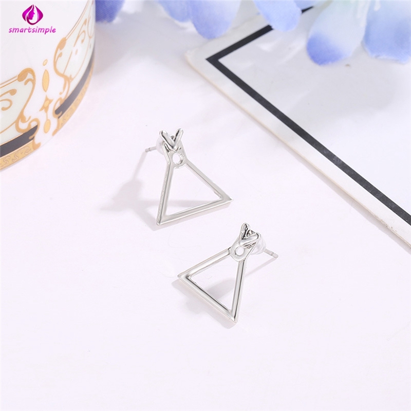 Bông Tai Kim Loại Thiết Kế Đơn Giản Dành Cho Nữ