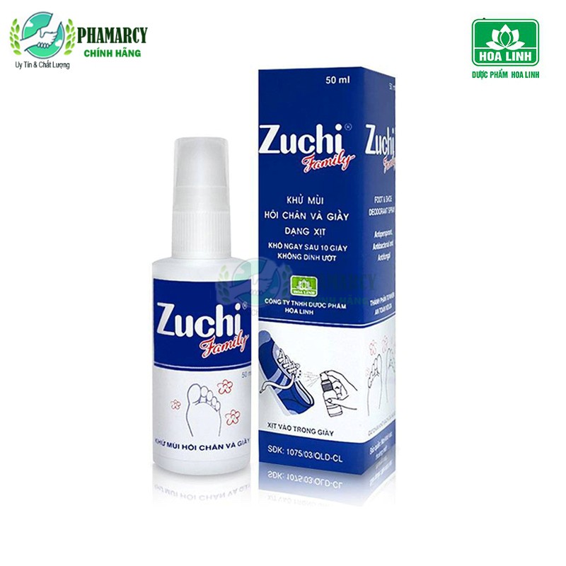 Xịt khử mùi hôi chân xịt chống hôi chân và giầy Zuchi Family 50ml