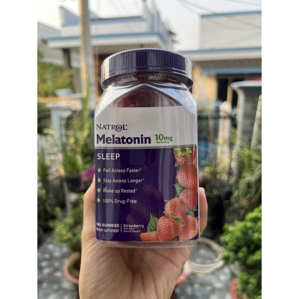 kẹo ngủ gummy melatonin 10mg 180 viên của Mỹ date 2023