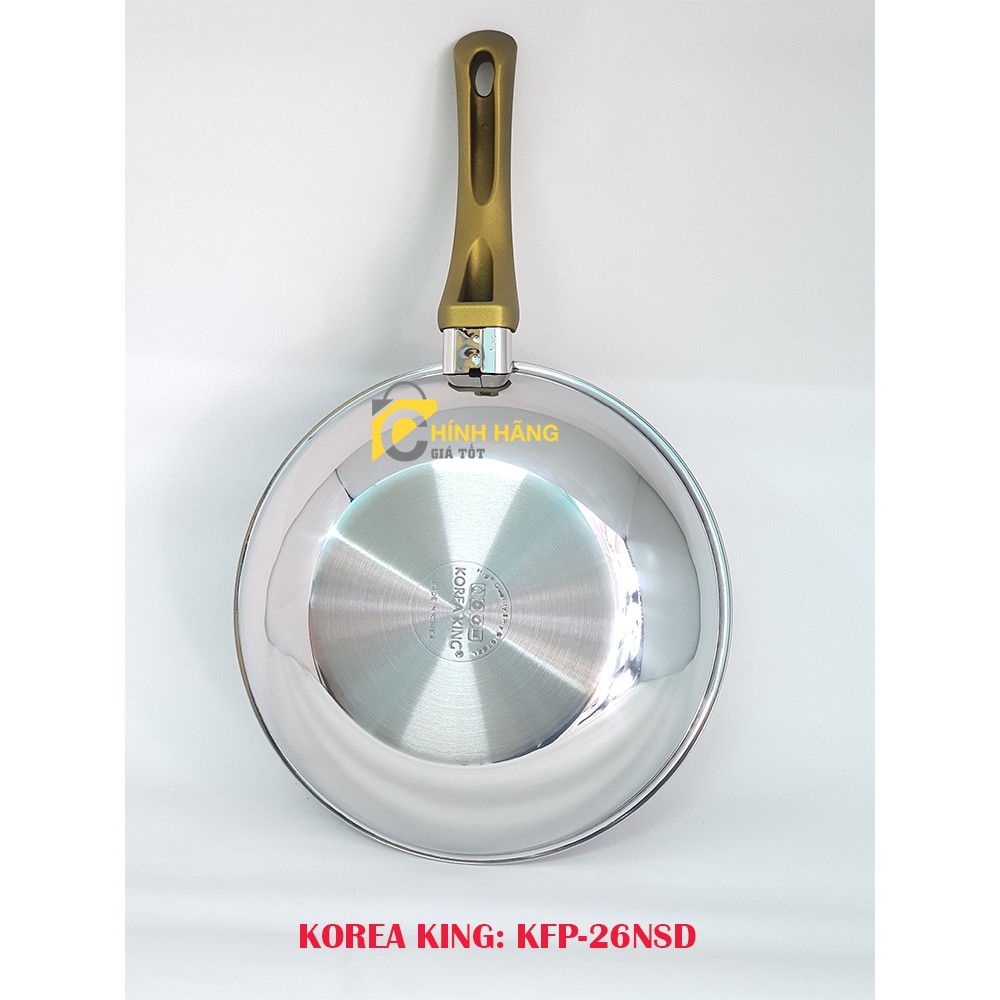 Chảo Đá Inox King Stone Korea King KFP-26NSD (Sử Dụng Bếp Từ Sâu)