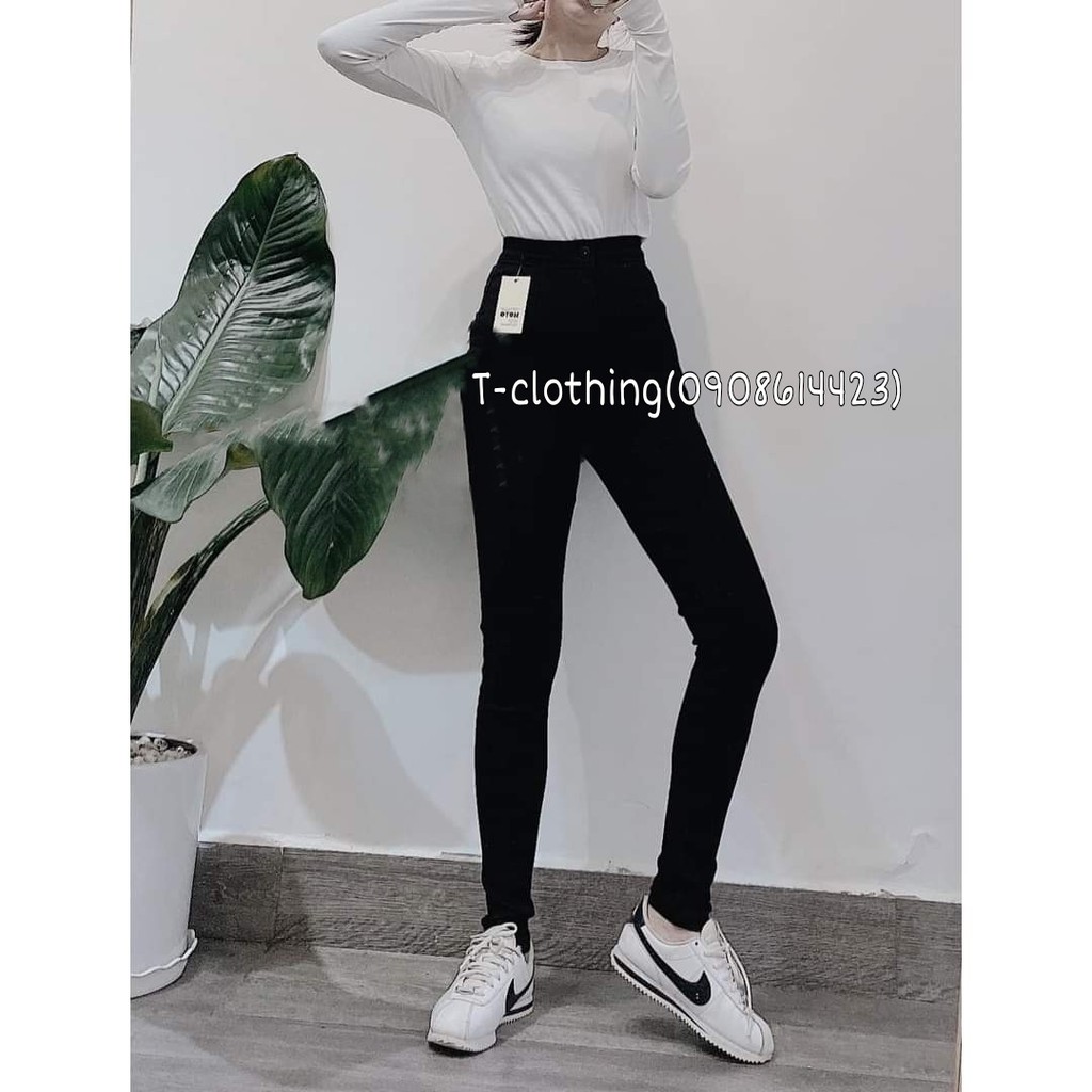 Quần Jean Topshop đen cao cấp siêu co giãn hàng VNXK