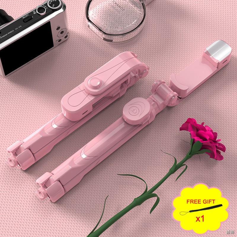 ✽✐Gậy chụp ảnh selfie monopod gắn điện thoại có thể xoay 360 độ đèn LED kèm điều khiển từ xa CRXT10 / 10S