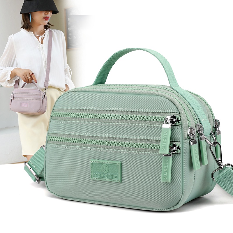 Túi Xách Vải Nylon Đeo Vai Nhiều Ngăn Phong Cách Mới Dành Cho Nữ