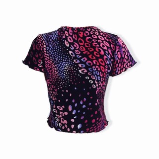 Áo croptop hoạ tiết da beo
