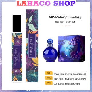 Tinh dầu nước hoa nữ chính hãng giá rẻ thơm lâu mini Midnight Fantasy dầu thơm nữ tính ngọt ngào Lahaco Shop