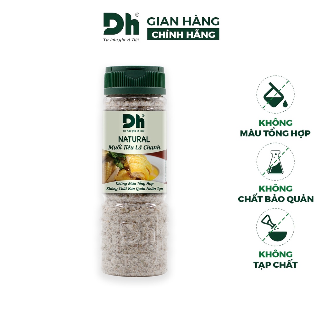 Muối tiêu lá chanh Natural DH Foods gia vị chấm món luộc thơm ngon 55/110gr