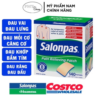 Hộp 140 miếng dán salonpas nhập mỹ 7 gói x 20 miếng