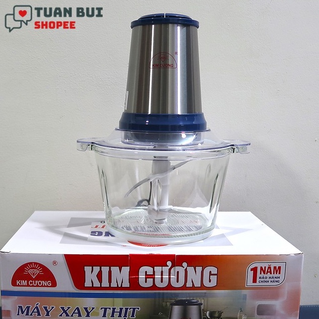 Máy xay thịt cá Kim Cương (Dung tích 2L) công suất 300W - Hàng chính hãng