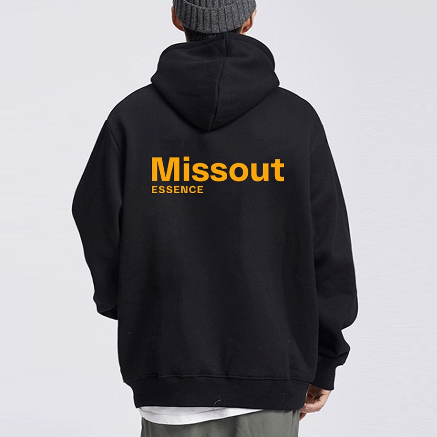 Áo hoodie nỉ Missout chất vải dày mềm mịn dáng rộng phong cách thời trang Hàn Quốc