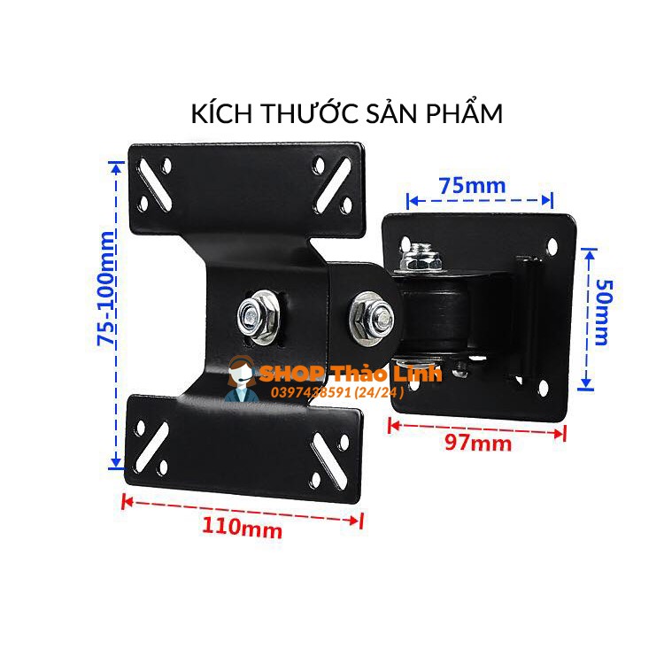 Giá Treo Màn Hình Máy Tính 17 - 32 inch F03 - Xoay Màn 360 Độ - Thiết Kế Treo Tường