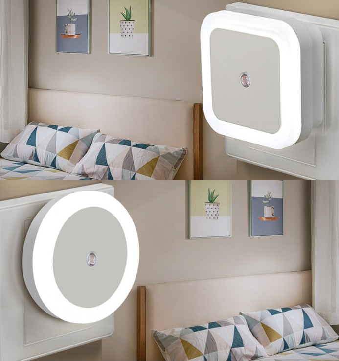 Đèn ngủ hình vuông bóng LED tự cảm biến
