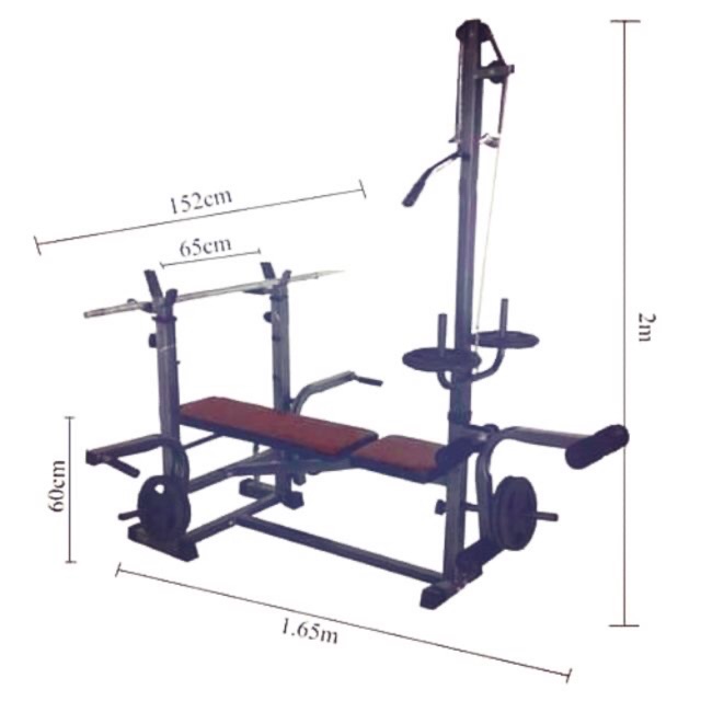 COMBO ghế tập tạ đa năng Hoàng Đức kèm đòn 1.5m và 50kg tạ gang (ẢNH THẬT TỰ CHỤP,TỰ QUAY),xuki