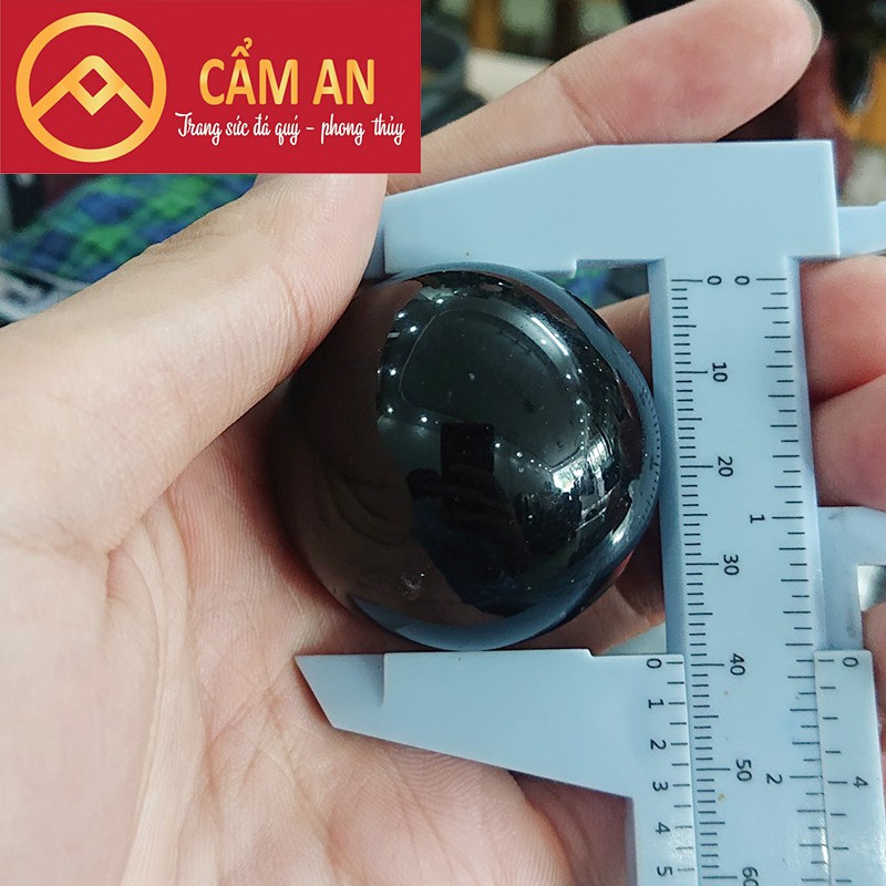 Cặp 02 Viên Bi Lăn Tay Đá Obsidan Tự Nhiên Tặng Kèm Hộp Đựng Cao Cấp Cực Xịn - Sản Phẩm Vật Lý Trị Liệu Cho Bàn Tay