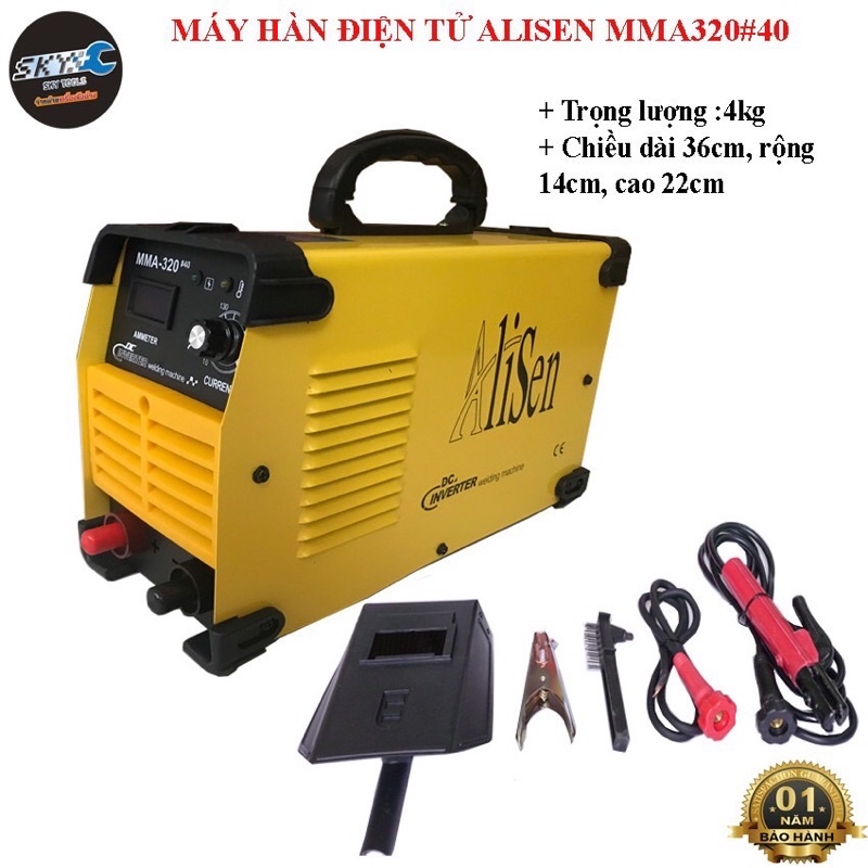 Máy hàn điện tử ALISEN MMA 320 ✨ CHÍNH HÃNG ✨ may han mini , máy hàn que 1,6 - 3,2 mm , ĐỘNG CƠ TỪ , BẢO HÀNH 12 THÁNG✨