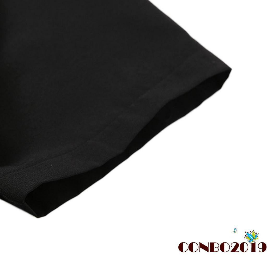 HGM-Summer trend fashion T-shirt black and white punk style short sleeve lapel tie knot shirt shirt women