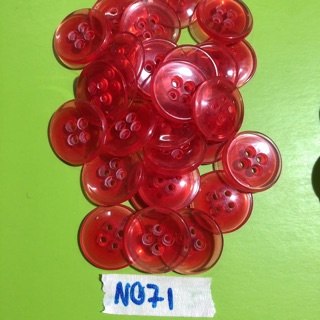Combo nút áo đỏ trơn N070-N073 (phụ kiện may vá, trang trí quần áo,Handmade,DIY)