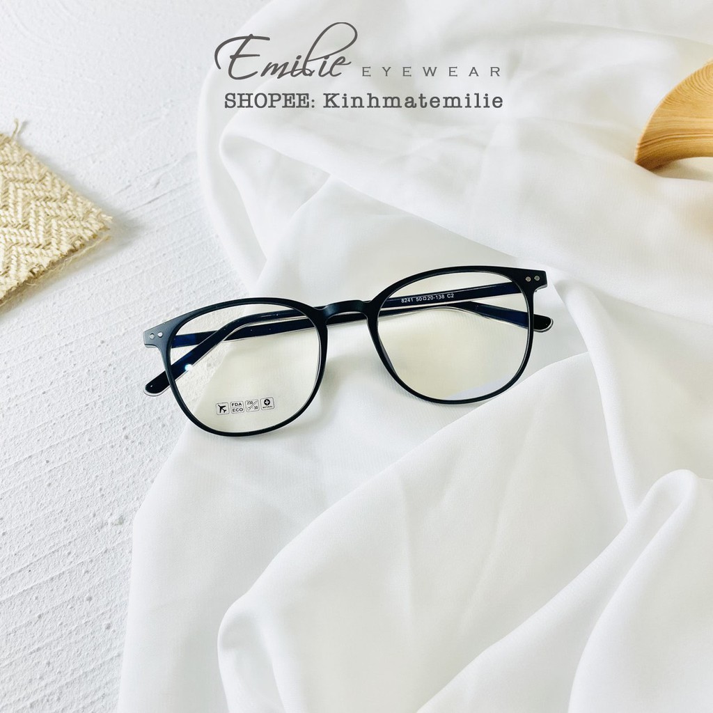 Gọng kính vuông bầu nữ Emilie eyewear phụ kiện thời trang 8241