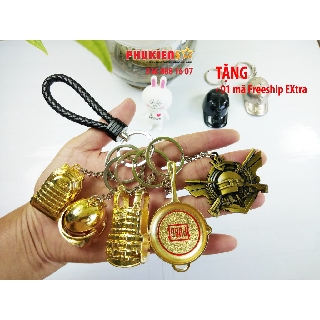 Combo 6 món Móc khóa PUBG GOLD cực chất - Chất liệu kim loại - sơn tĩnh điện cực bền(P9)