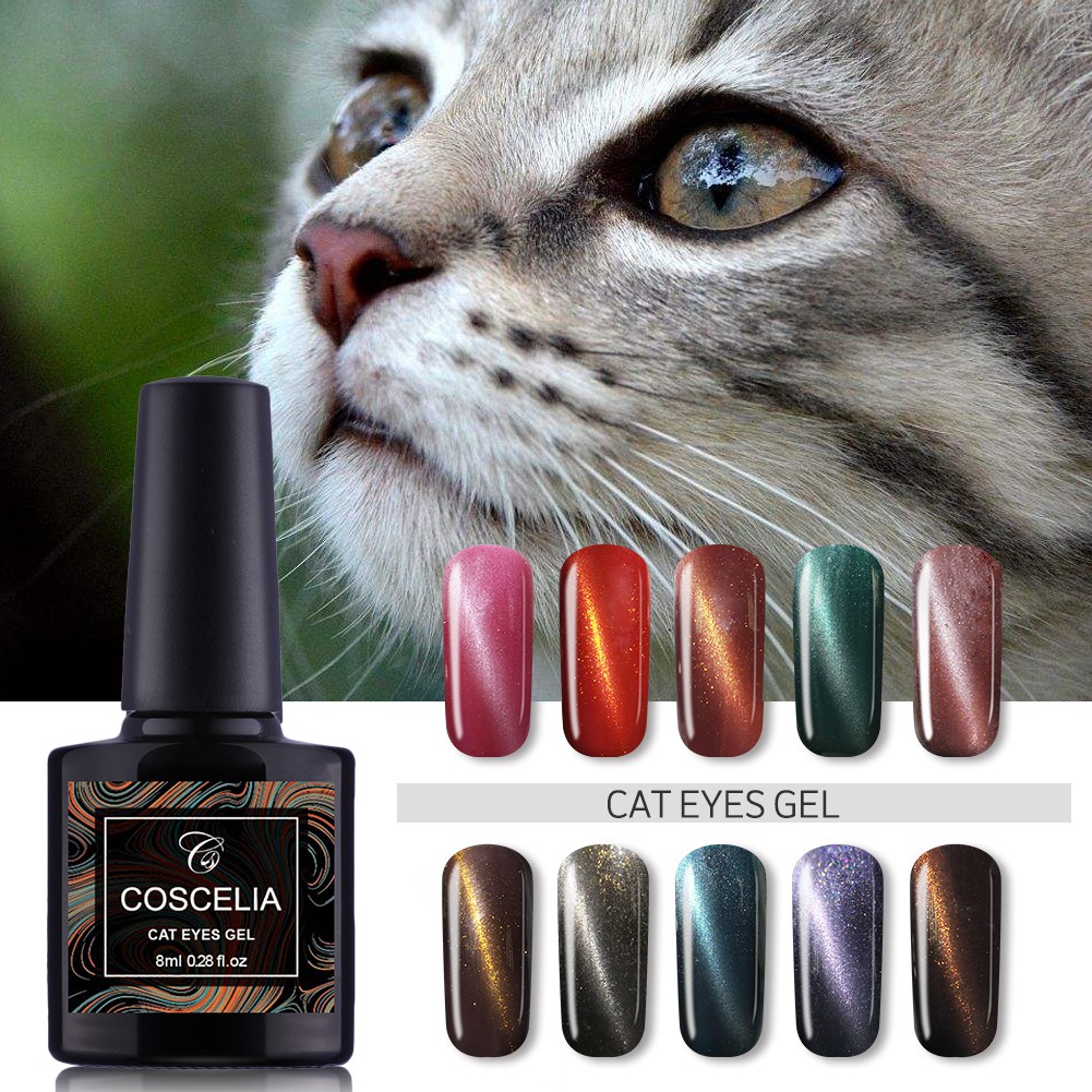 [Hàng mới về] Lọ Sơn Móng Tay Từ Tính 8ml Màu Mắt Mèo Thời Trang