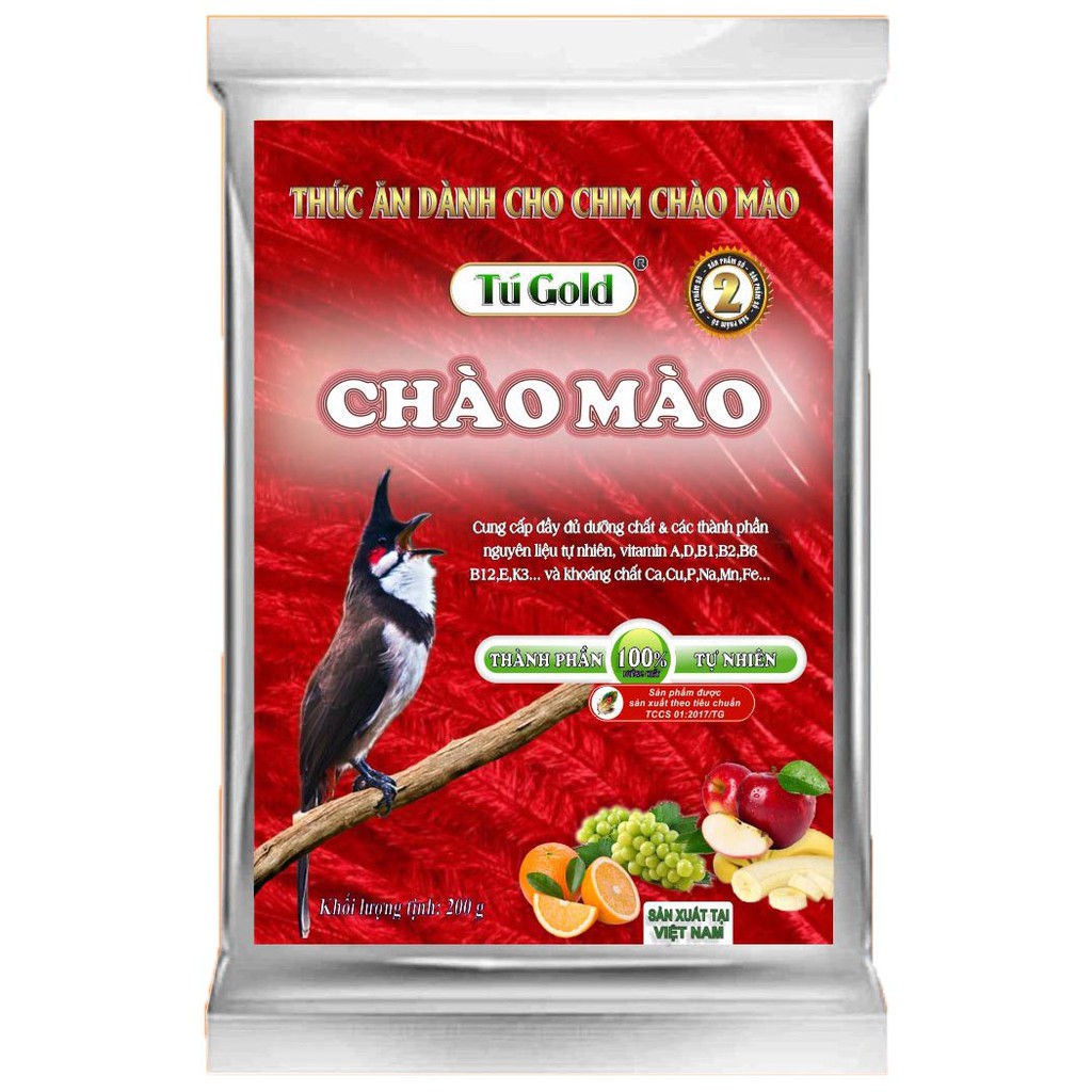 Cám chim chào mào Tú Gold số 2 - Hót 200gram