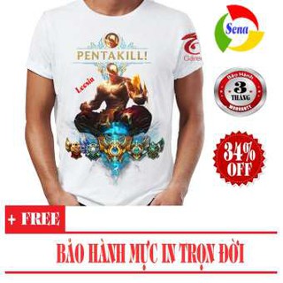 Áo thun 3D Liên Minh Huyền Thoại Leesin Tuyệt Vô Thần LEE02 (Trắng) - LEESIN