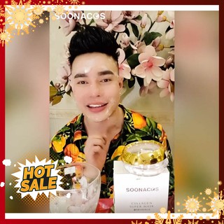 Mặt nạ viên collagen tươi soonacos số 1 hàn quốc hộp 20 viên - mặt nạ nén collagen mask