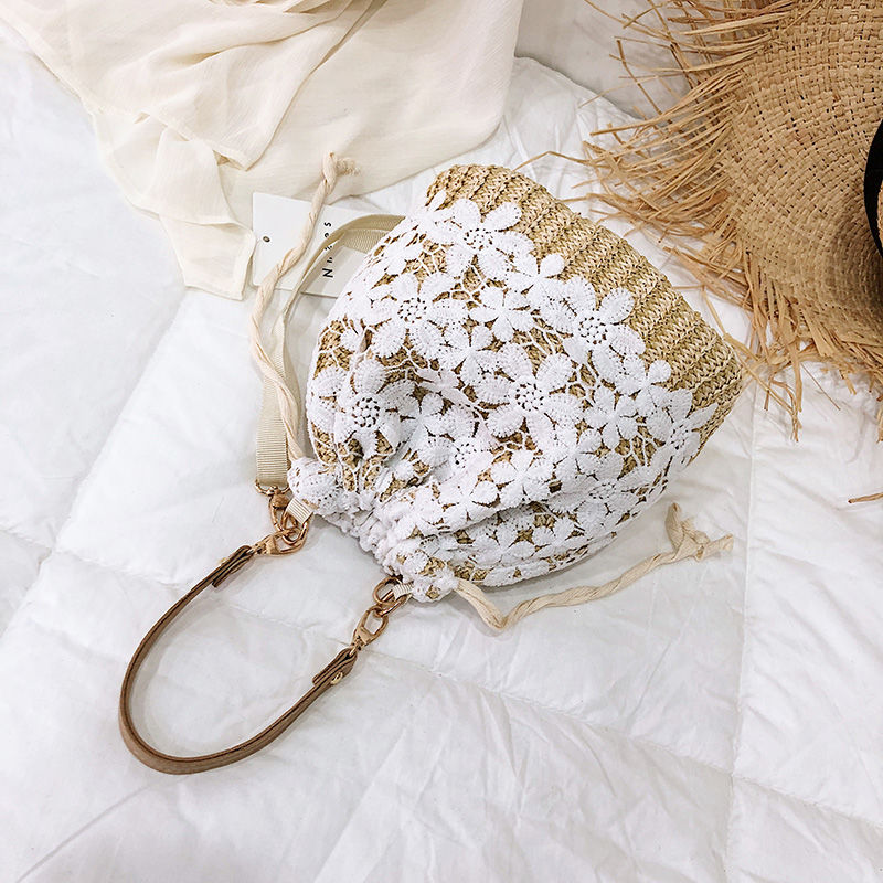 Túi Đeo Chéo Bằng Rơm Đan Phong Cách Nhật Bản Thời Trang Mùa Hè 2021 Mới Cho Nữ