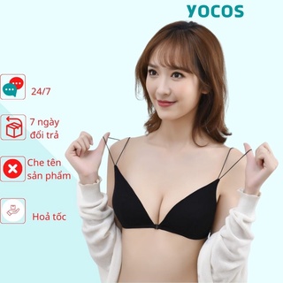 Áo ngực cài trước YOCO'S, áo ngực không gọng dây mảnh cotton BRA005-Smartlife365