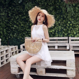 BK006 Bikini 3 mảnh ren hoa điệu đà