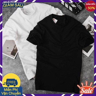 Áo thun trơn tay lỡ nữ freesize phông form rộng dáng Unisex, áo phông trơn form rộng Trơn