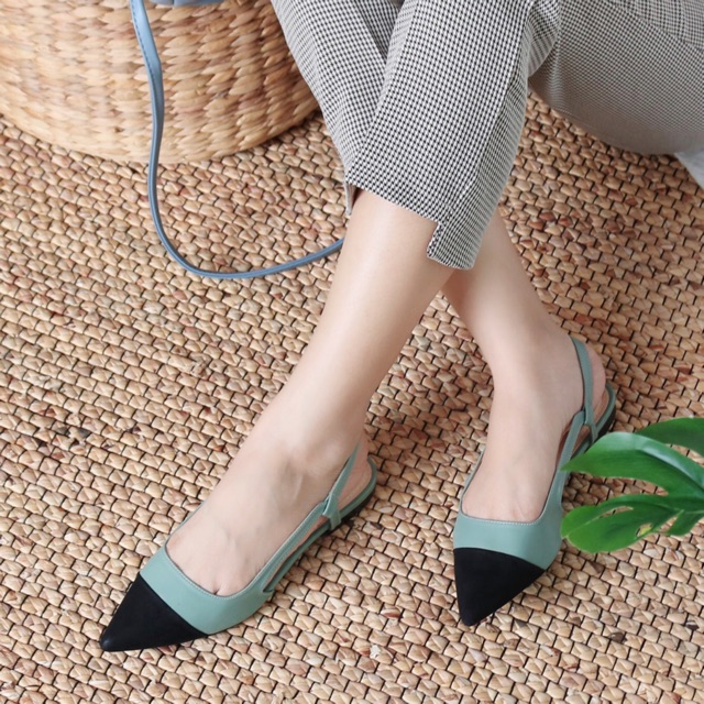 Bệt Slingback phối mũi captoe có thêm bigsize 40_41_42 cho nàng chân ngoại cỡ | BigBuy360 - bigbuy360.vn