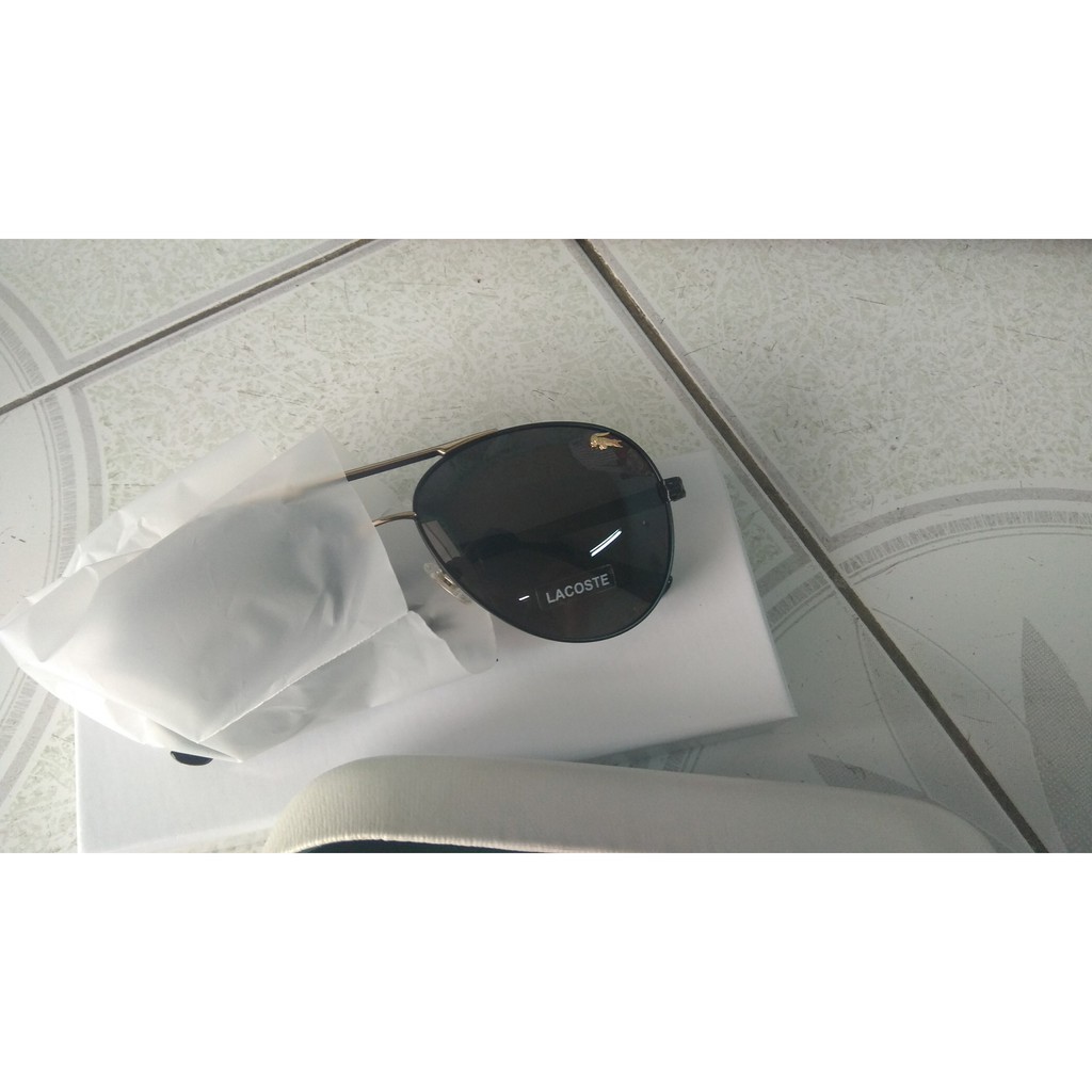 [P5005] Mắt kính chính hãng logo cá sấu Lacoste + Full phụ kiện DQ08 